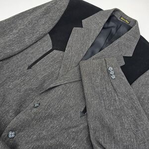 Vintage Circle S Western Blazer Sport Coat Size 44L Gray and Black